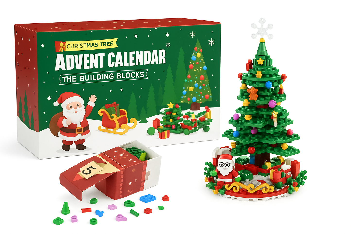 Bricksmas™ 24-Day Christmas Tree